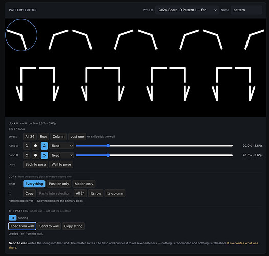 The pattern editor