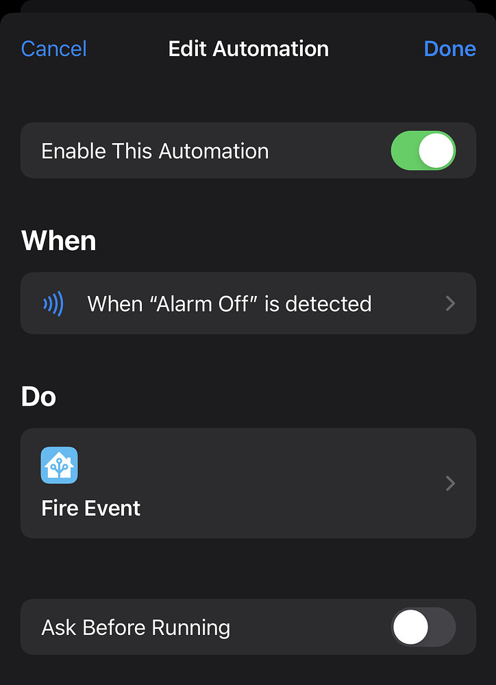 NFC tags on iOS and Home Assistant without opening the HA app