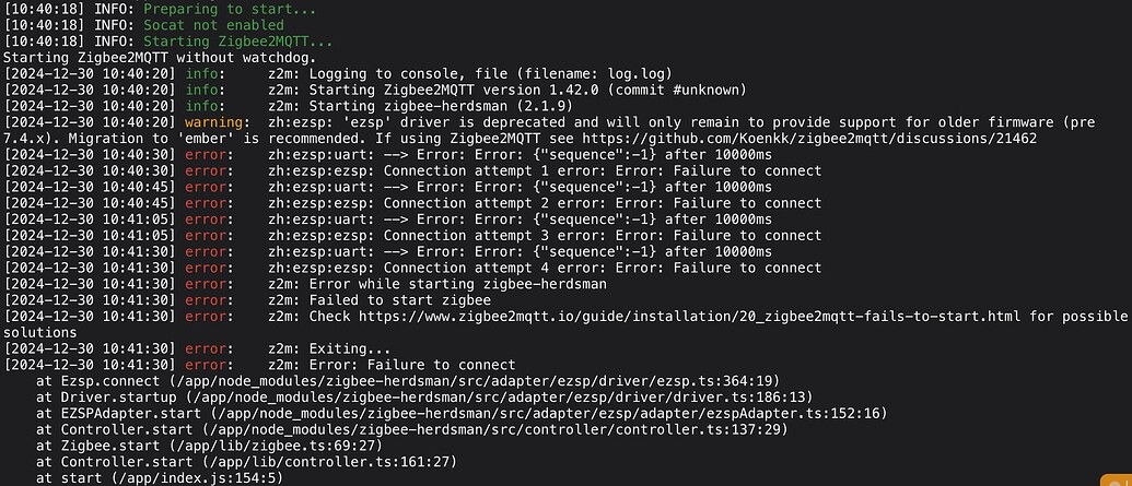 Zigbee 2MQTT errors - Zigbee - Home Assistant Community