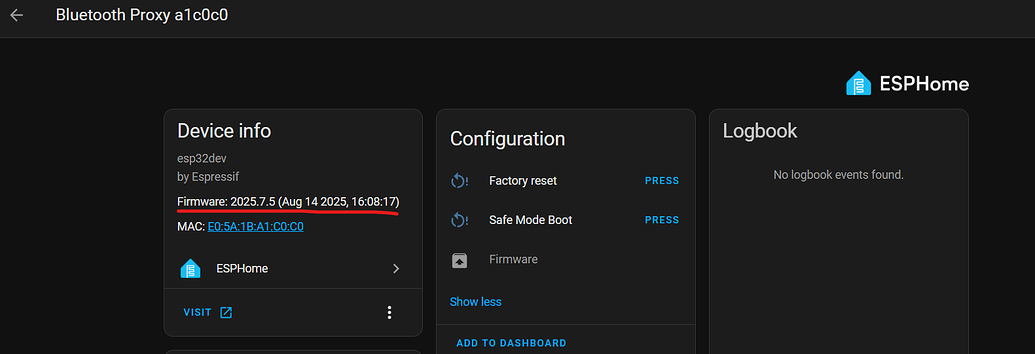 Adding hidden/disabled Firmware entity of a ESPHome device - ESPHome ...