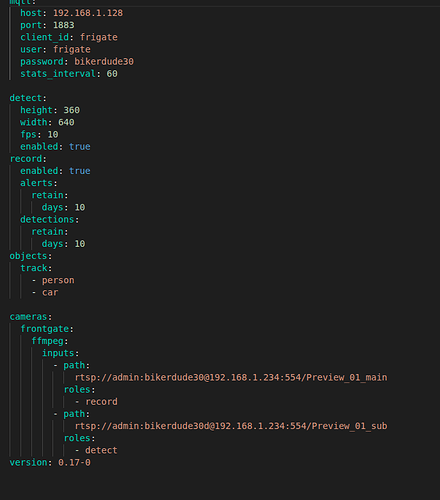 frigate applicatio log