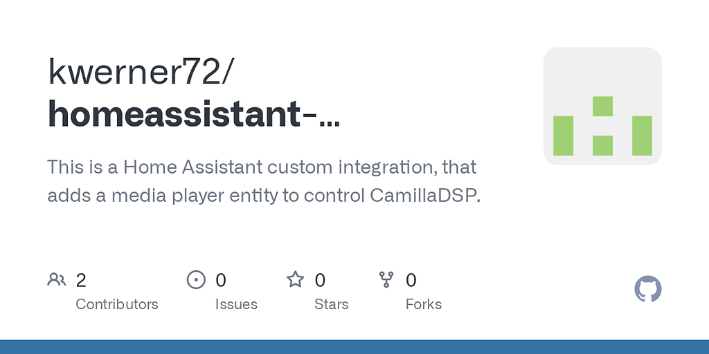 [Custom Component] CamillaDSP - Custom Integrations - Home Assistant ...