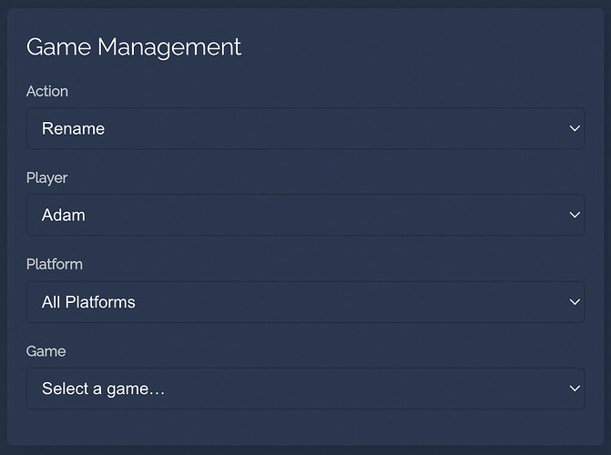 Game Management