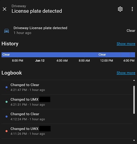 License Plate Log