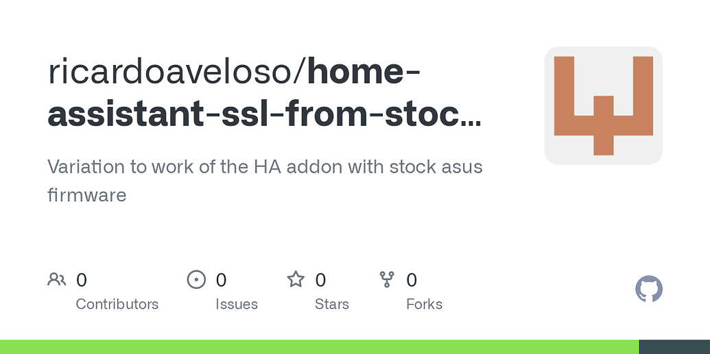 Home Assistant Addon homeassistantsslfromasusrouter Home