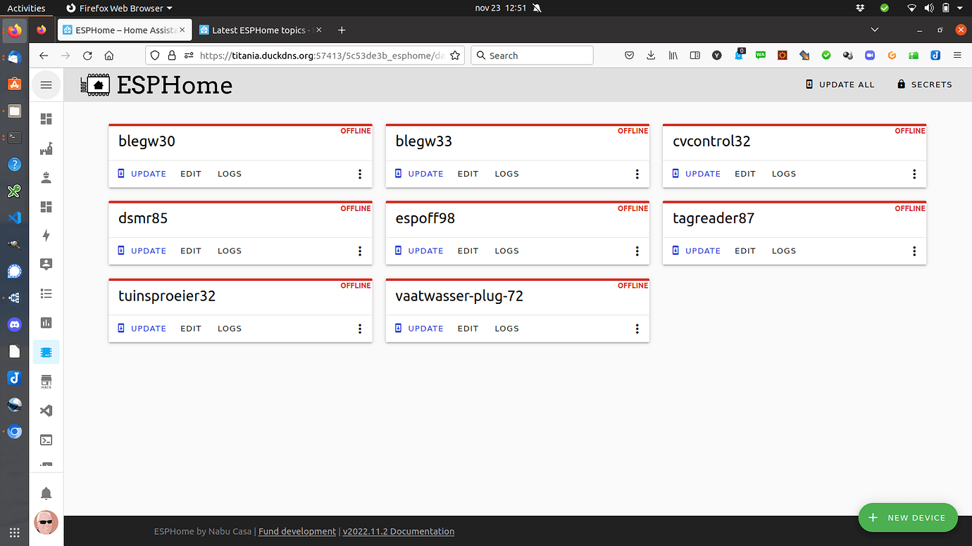 [solved] ESPhome addondashboard shows everything offline ESPHome Home Assistant Community
