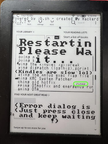 Kindle jailbreak process