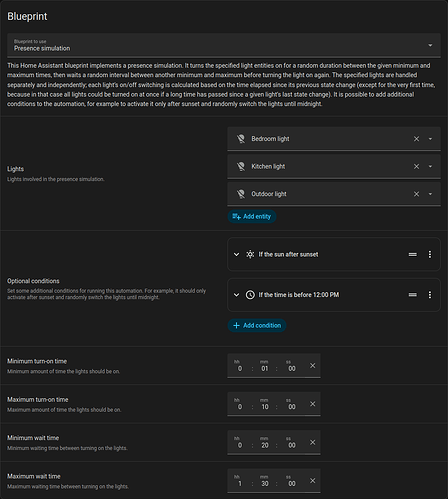 Simple Presence Simulation