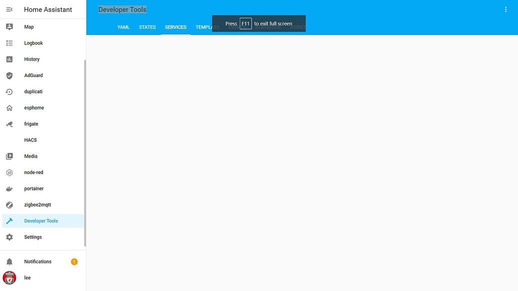 Developer Tools Services bank Page Frontend Home Assistant Developer tools services bank page frontend home assistant