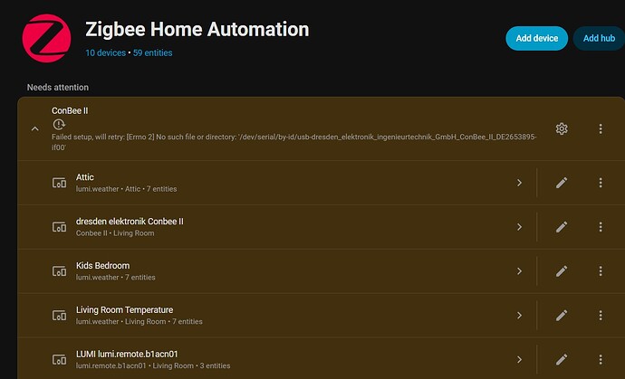 Zigbee Error
