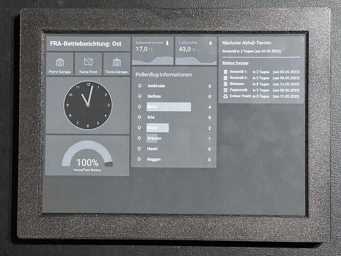 HomePlate EInk dashboard with Inkplate 10 Share your Projects