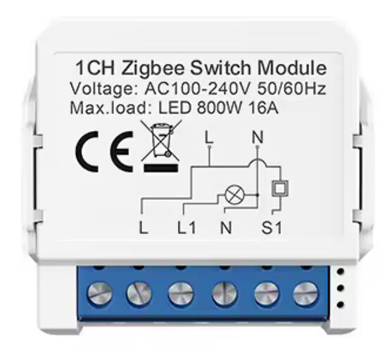 Note the wiring diagram - S1 requires 240V applying to activate the relay. NOT dry contacts.