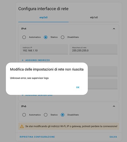 Static IP Error