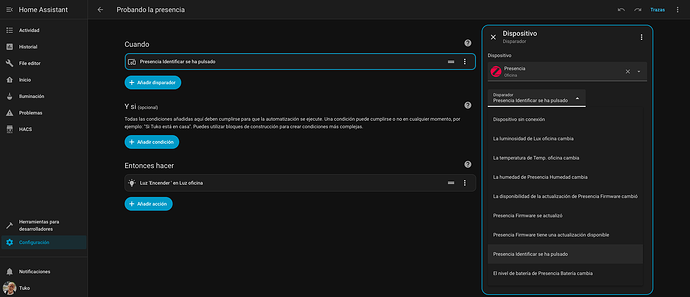 Configuración Presencia