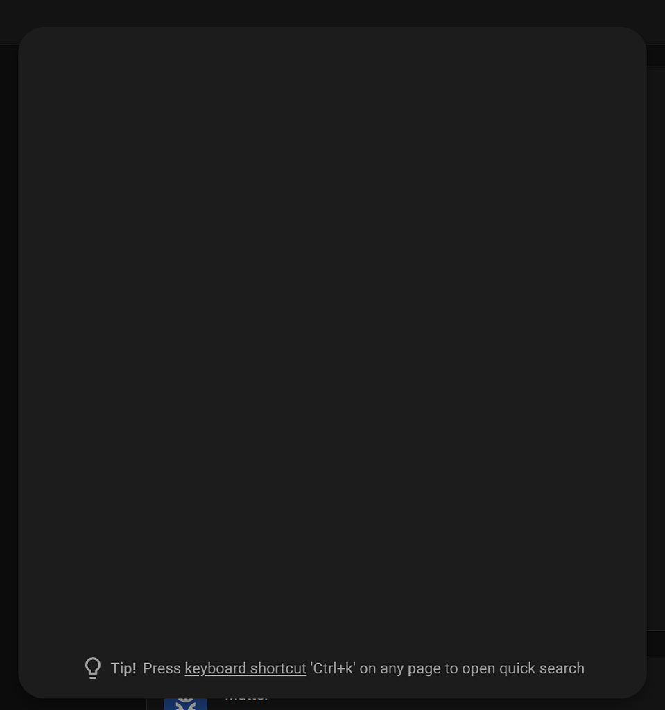 Settings search (quick bar) opens as blank/empty box — HA 2026.4.1 ...