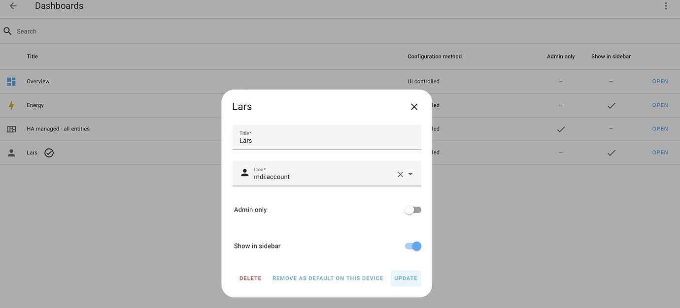 Edit default dashboard - Frontend - Home Assistant Community