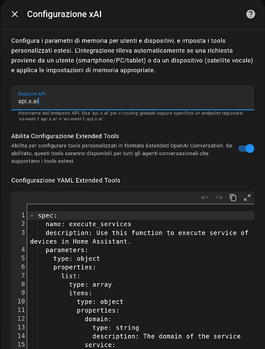 Extended Tools Configuration in global configuration settings