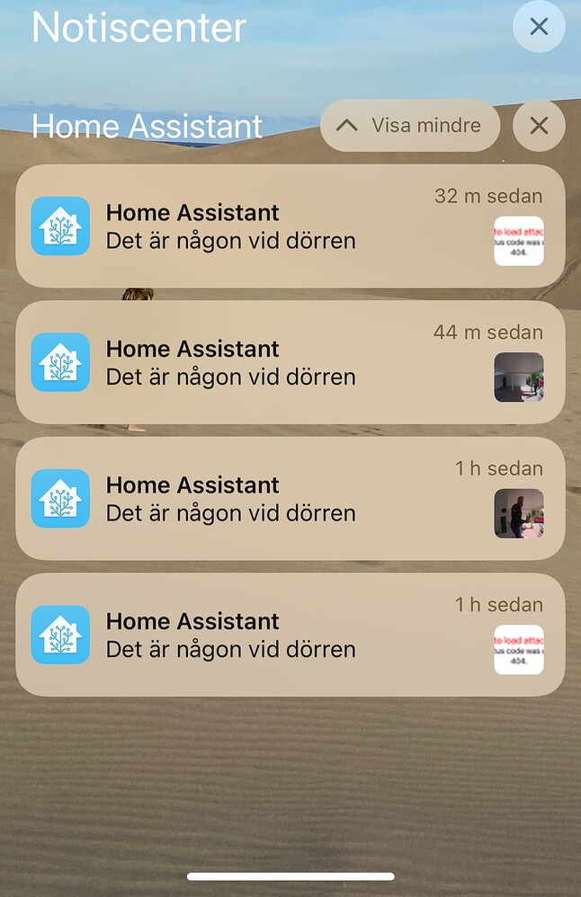 Camera Image Not Showing In Notifications From Nest Doorbell Third