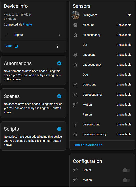 Frigate + HA sensor unavailable automation Home Assistant Community
