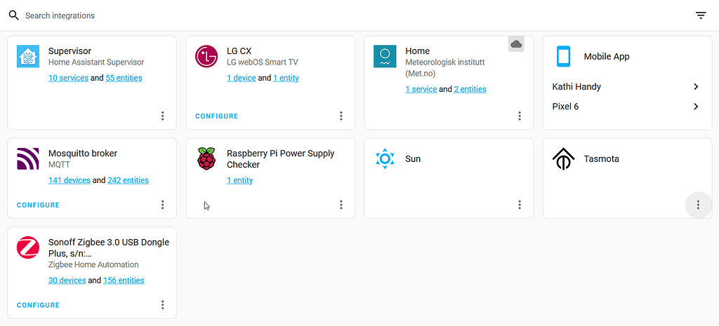 Integration (Tasmota) missing "configure" button - Configuration - Home ...