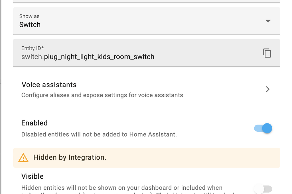 Exclude switch from list if device type is changed from switch to light