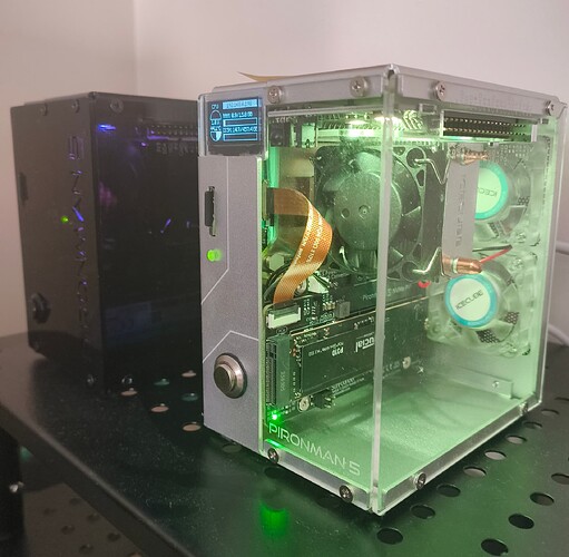 Pironman 5 (standard / max) with Raspberry Pi 5 and NVMe SSD running Node-RED
