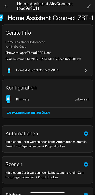 Skyconnect ZBT-1 unknown firmware - Zigbee - Home Assistant Community