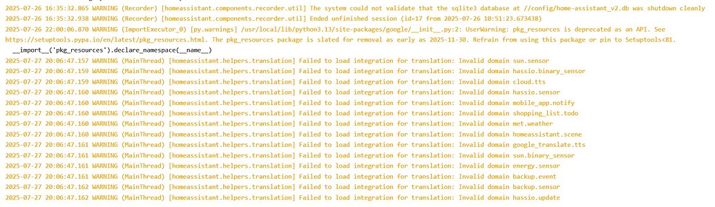 LogBook of Areas Still loading without showing information ...
