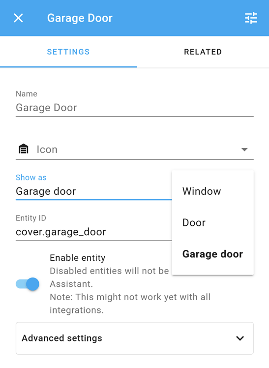2021.12 New configuration menu, the button entity, and area