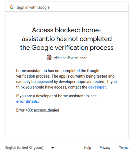 Problem with Google Nest integration - access denied - Third party ...