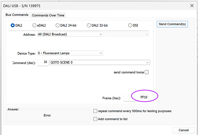 DALI USB - SN 139975