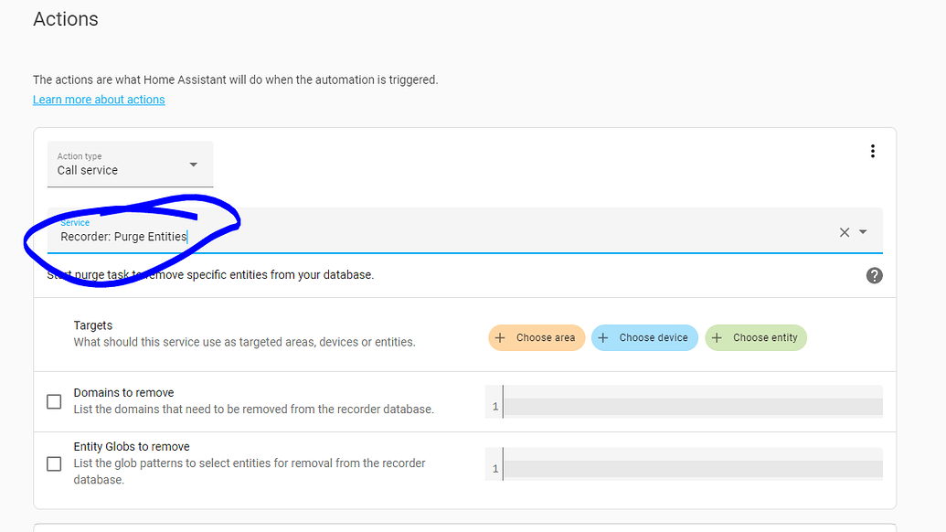 Action with recorde purge Configuration Home Assistant Community