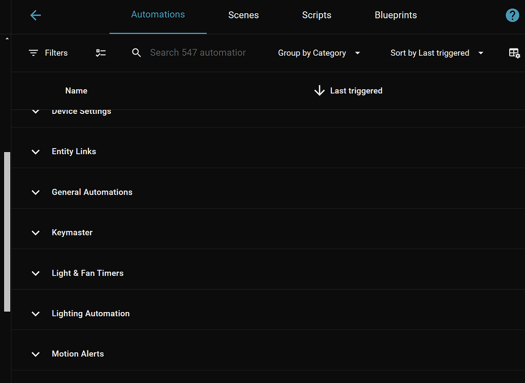 Enable / Disable entire Automation Categories - Feature Requests - Home ...