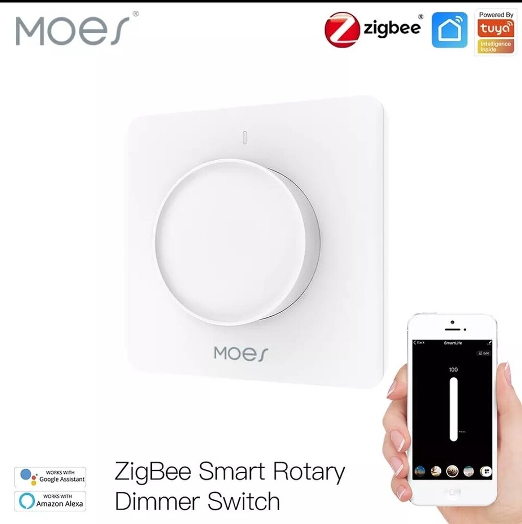 (Moes) Rotary dimmer for controlling smart lights Hardware Home