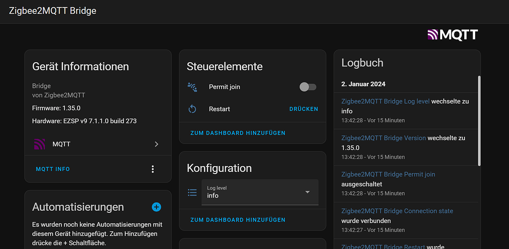 Zigbee2MQTT ...not running - Zigbee - Home Assistant Community