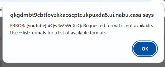 YouTube Music error