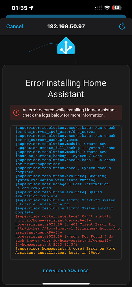 First time install not working - Installation - Home Assistant Community
