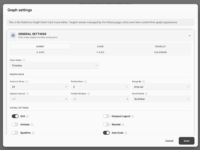 The graph visual editor