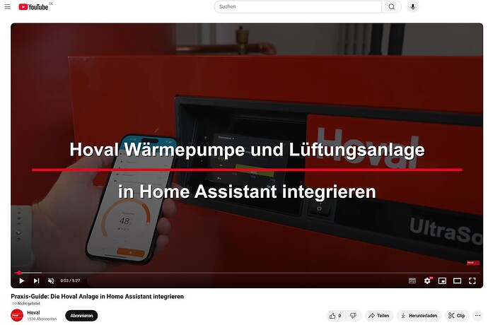 Home Assistant Hoval