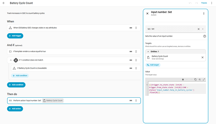 action to set input number to a template value