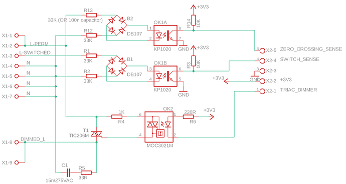 230VAC dimmer schematic
