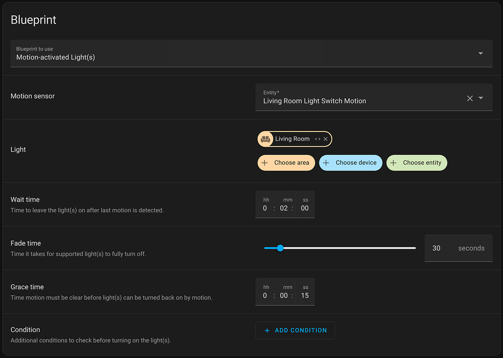 My Motion Lights Blueprint Blueprints Exchange Home Assistant Community