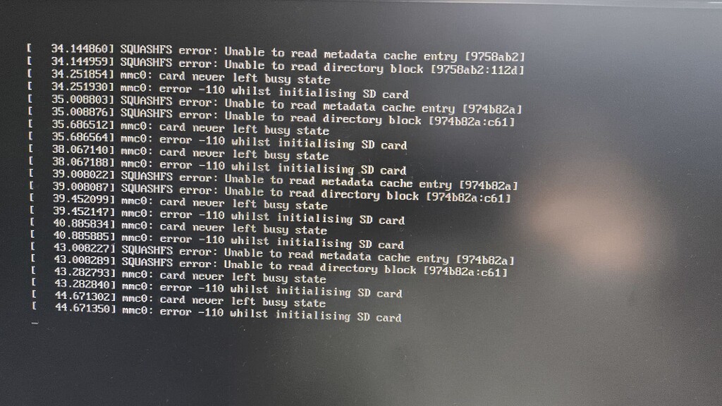 MOB変更 Mmc0: error -110 whilst initialising SD card - Home