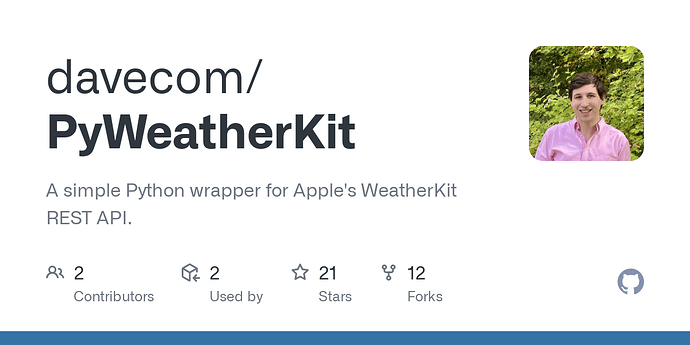 Apple WeatherKit integration - Feature Requests - Home Assistant Community
