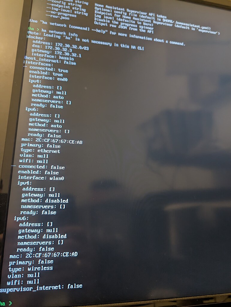 Installed and can see command line when connected to monitor but no ...