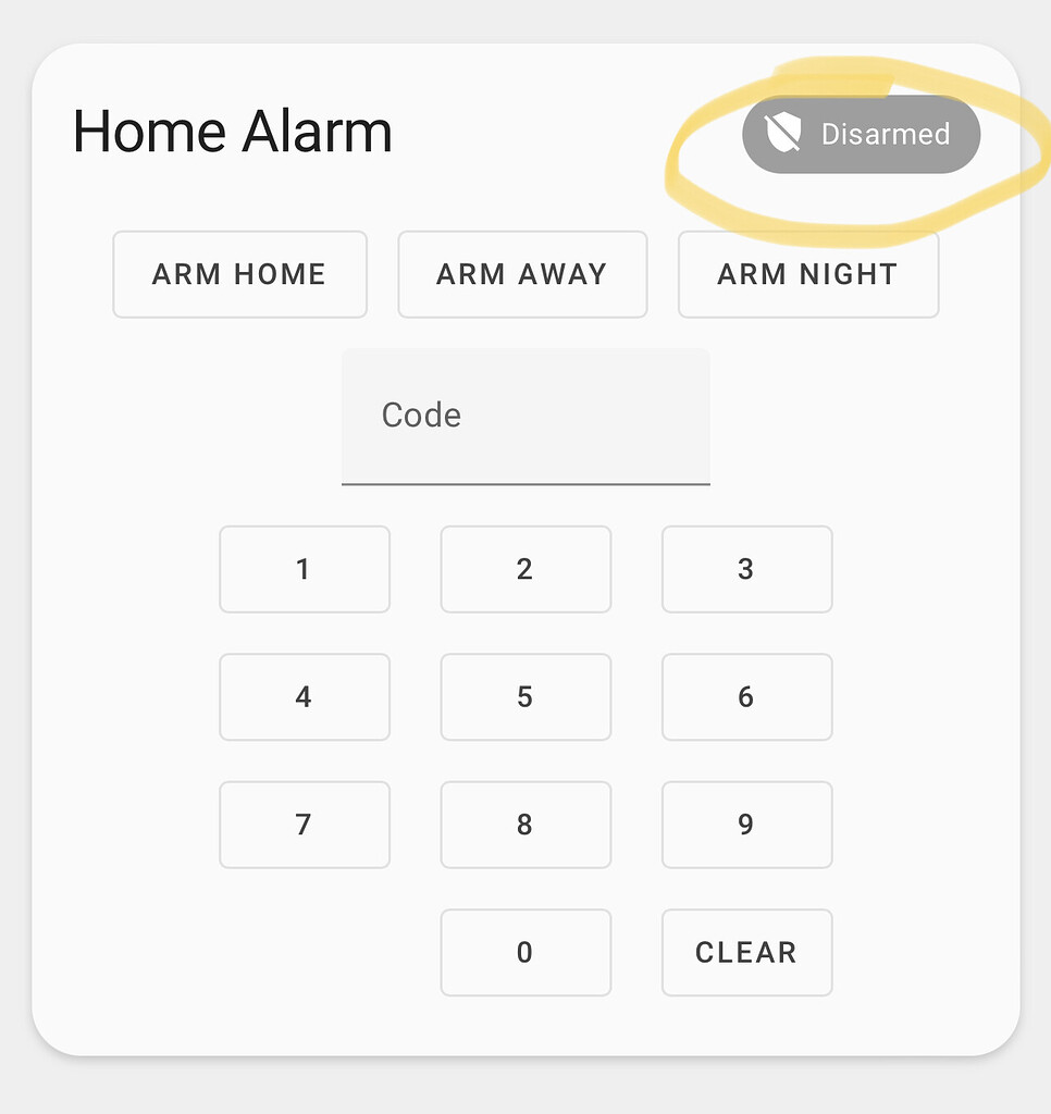 Alarm card looks different? Frontend Home Assistant Community