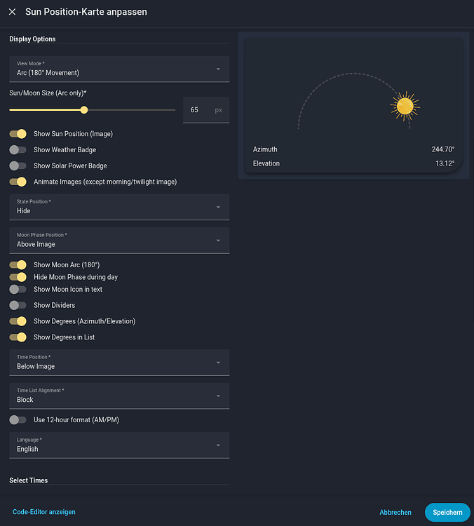 Sun / Moon Position Card – another implementation - Dashboards ...