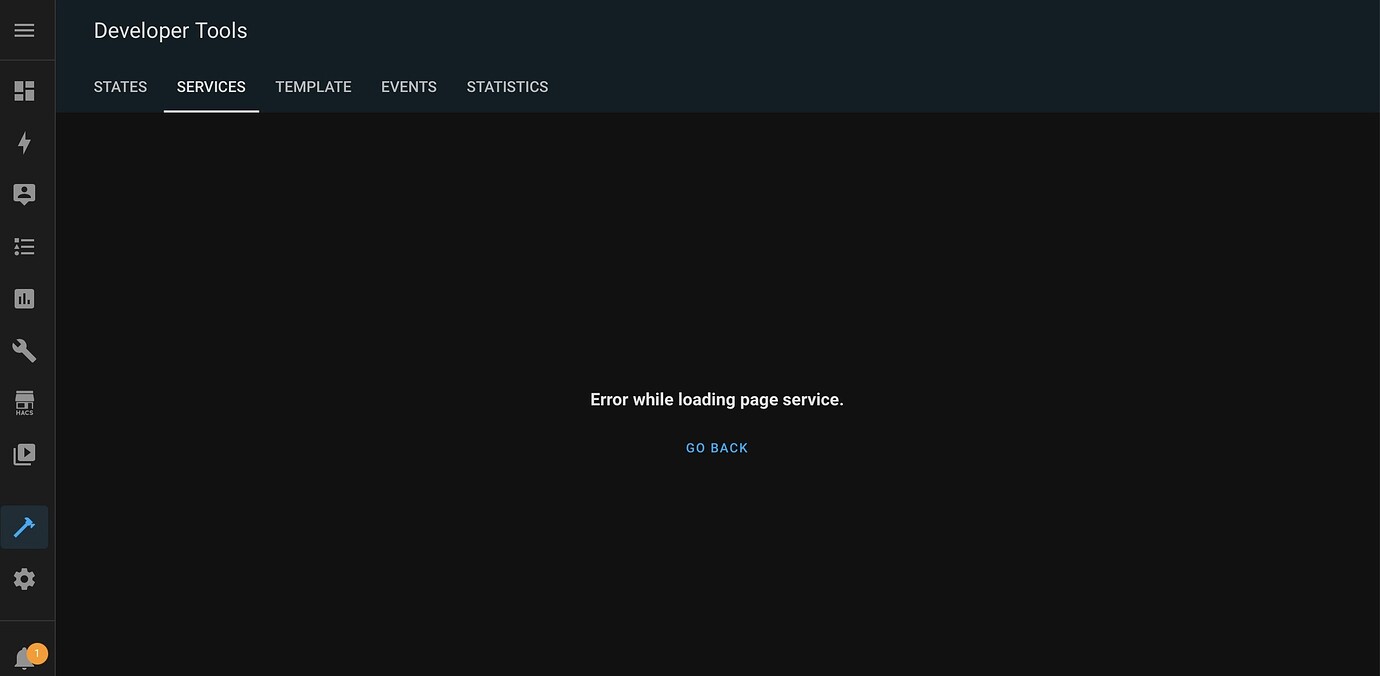 Service tab error Home Assistant Community