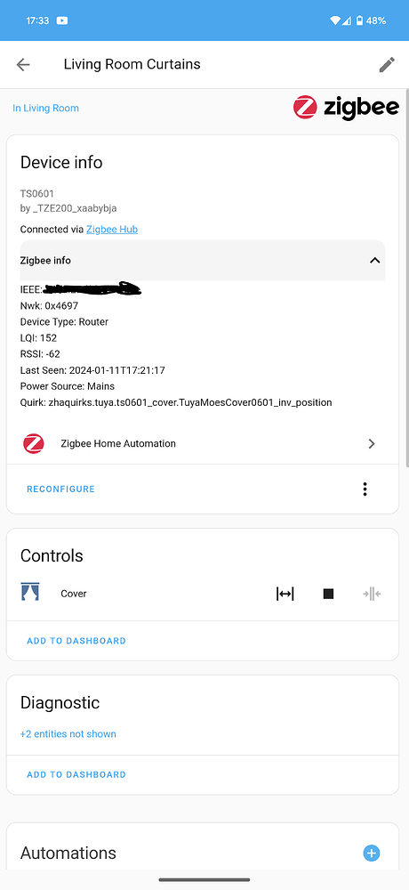 Zemismart ZigBee Curtain ZHA issues - Zigbee - Home Assistant Community
