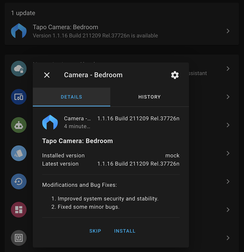 [Custom Component] Tapo Cameras Control Custom Integrations Home